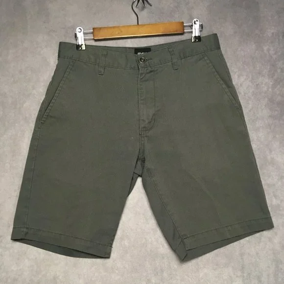 RVCA Mens The‎ Weekend Chino Shorts size 30 Gray Flat Front Poly Cotton - Picture 12 of 12